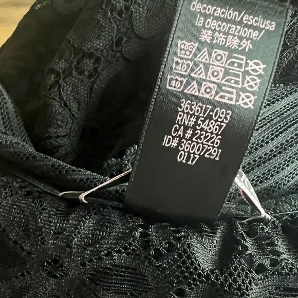 Victoria Secret Black‎ Lace Off Shoulder body suit M - Picture 4 of 5